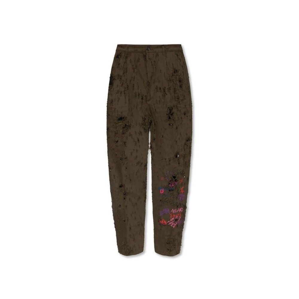 Dsquared² Cotton Casual Pants Men Bicolor Bottoms
